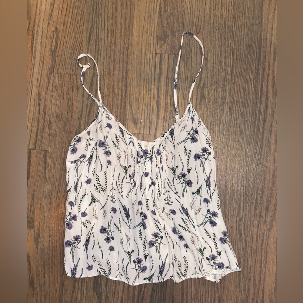 Jack Wills White floral tank top